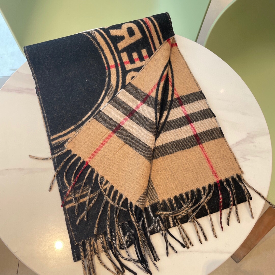 Burberry montage-print cashmere scarf