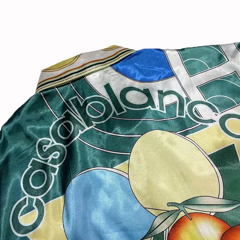 Casablanca 2022 spring and summer new table tennis printed silk short-sleeved shirt