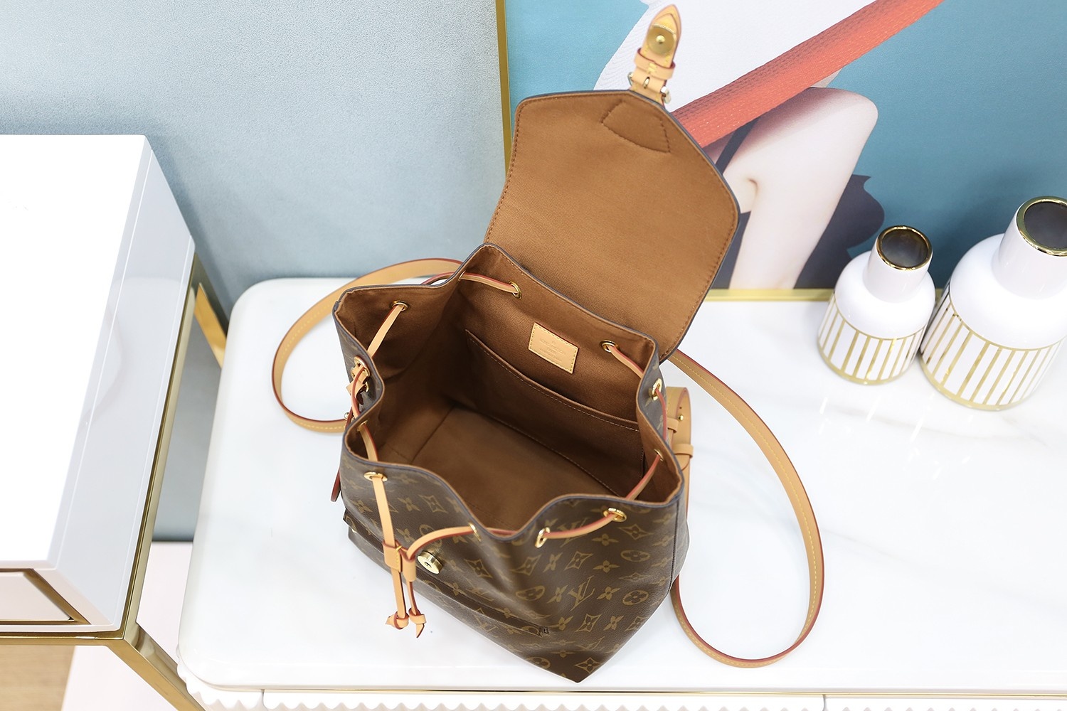Louis Vuitton 𝙈𝙊𝙉𝙏𝙎𝙊𝙐𝙍𝙄𝙎 small backpack M45501