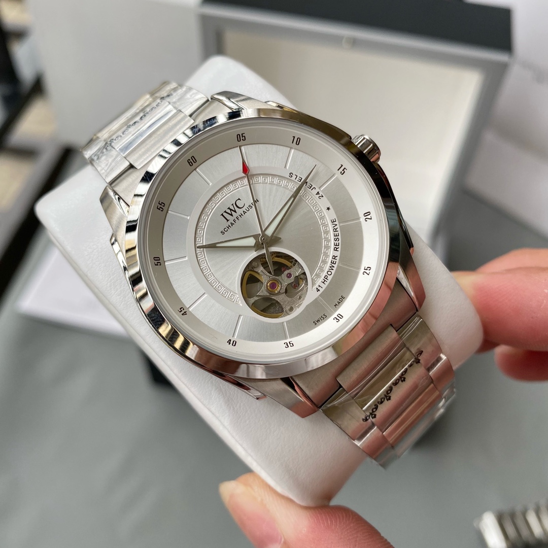 IWC- Simple three-hand skeleton men's boutique watch Automatic Japan Citizen 82S0 skeleton movement