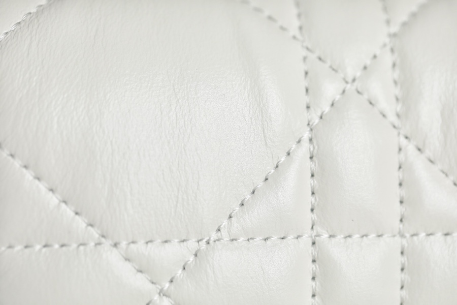 ▪️ DIOR CARO White Gunmetal Buckle DR-061