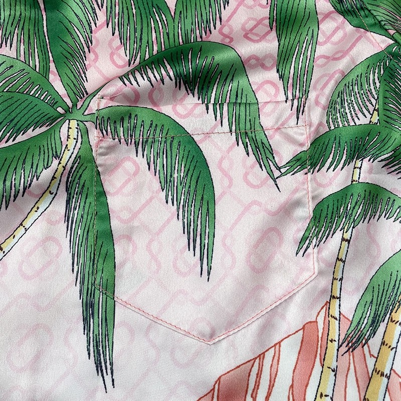 Casablanca Sunset Silk Sicilian lazy wind coconut print holiday shirt