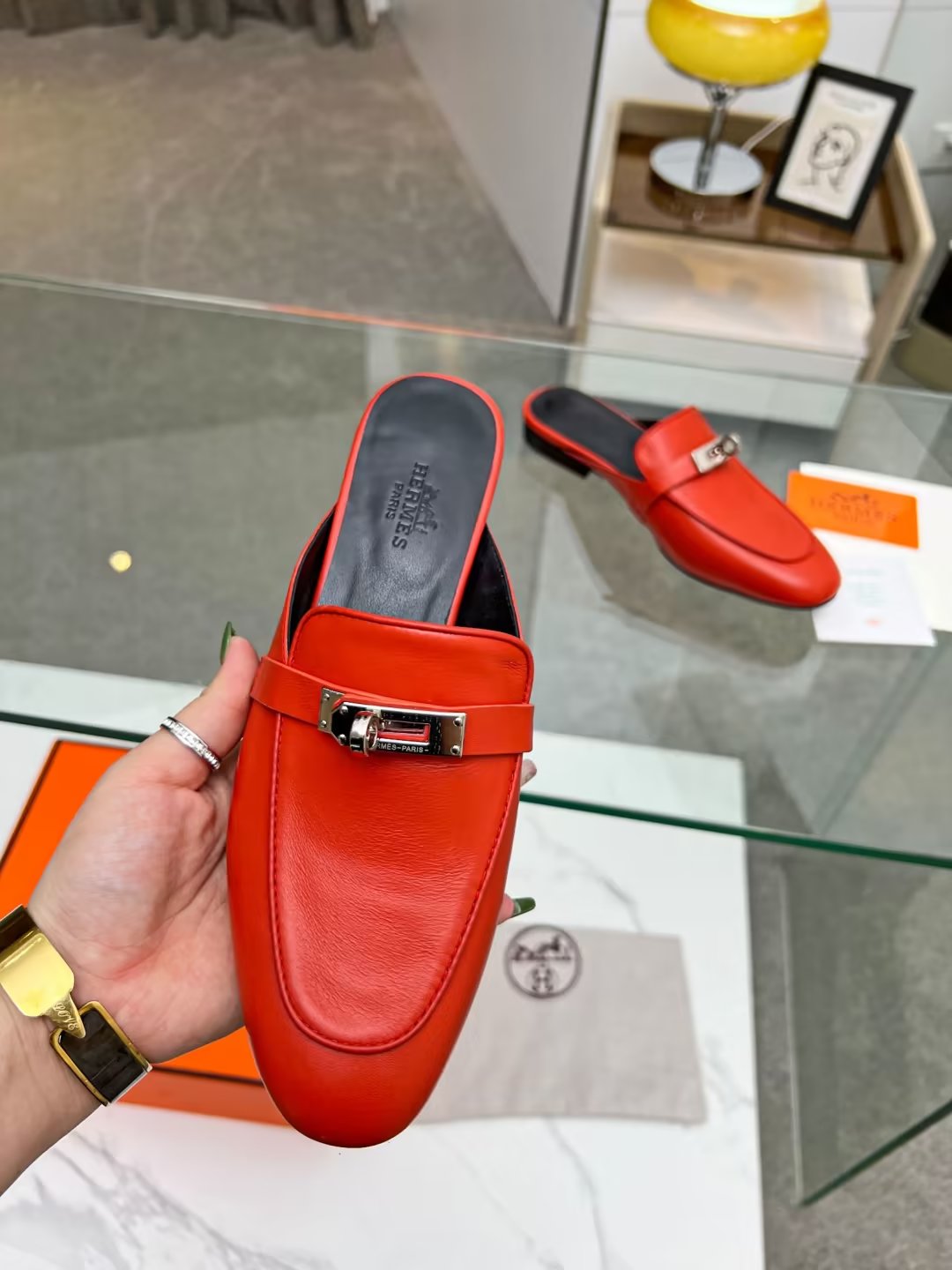 Hermes early spring new slippers
