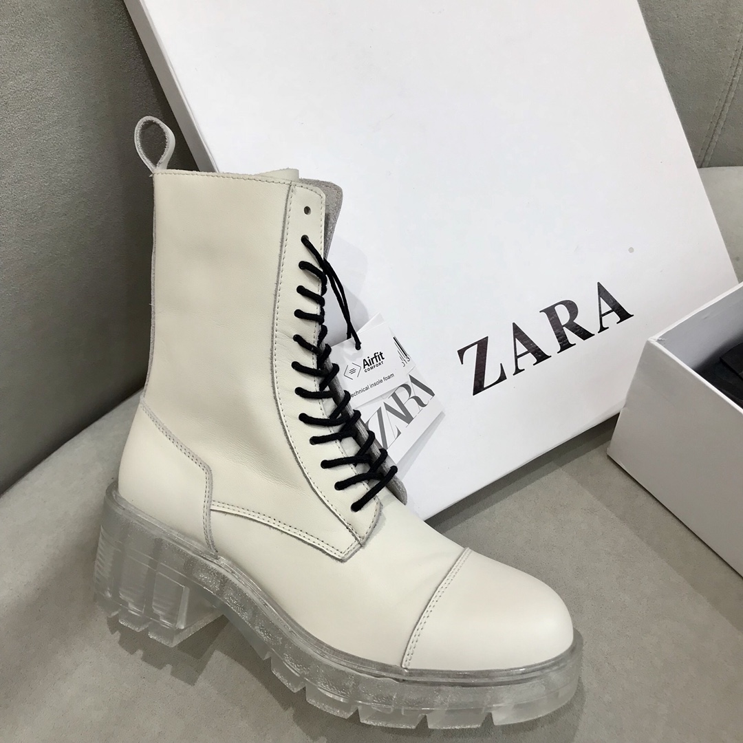 ZARA imported cowhide single-layer lining Martin boots