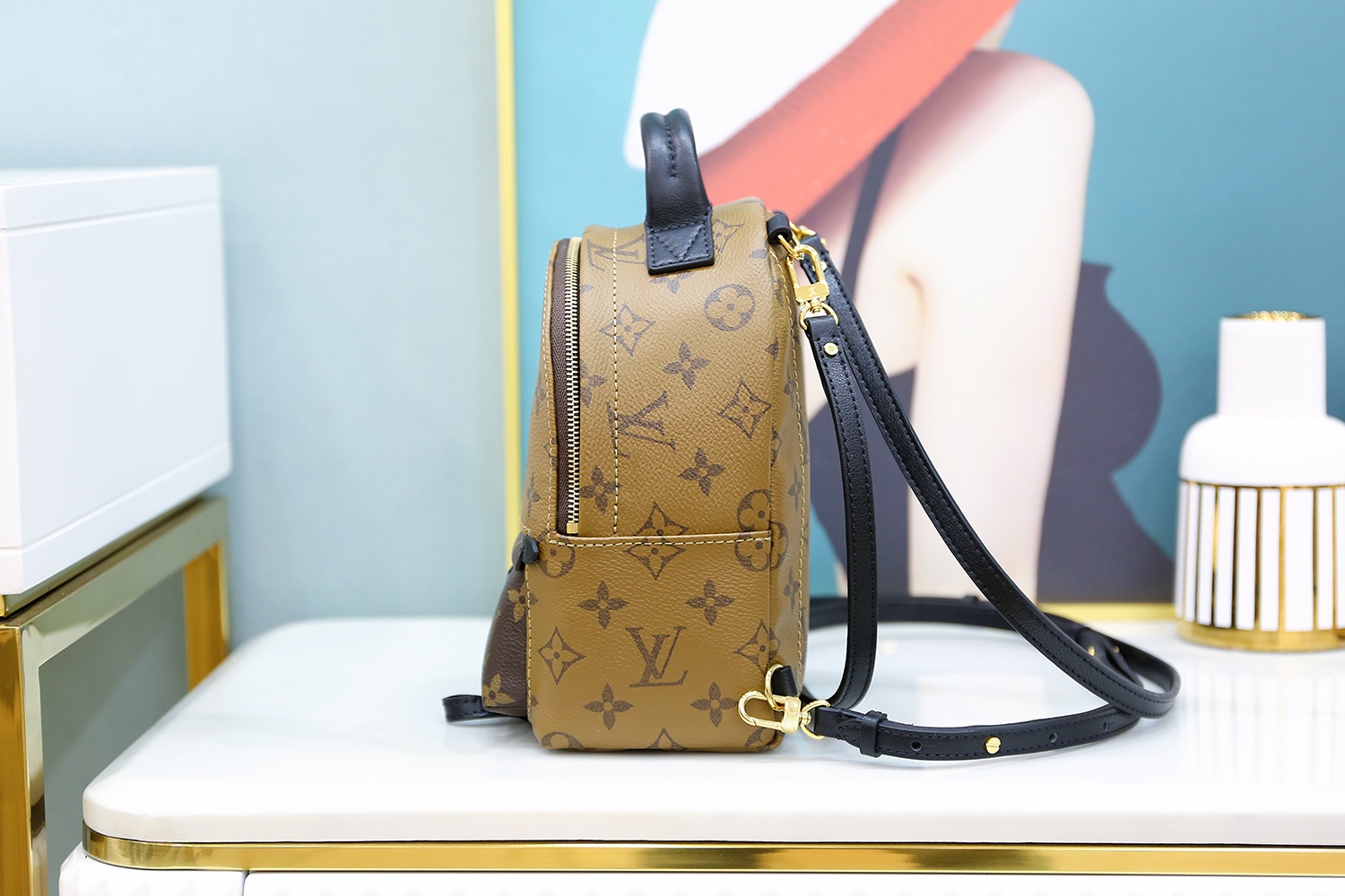 Louis Vuitton 𝐏𝐀𝐋𝐌 𝐒𝐏𝐑𝐈𝐍𝐆𝐒mini backpack🎒M44872
