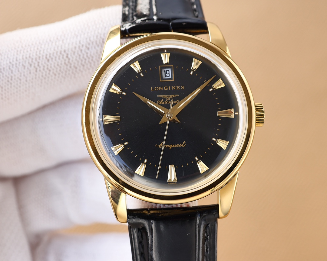 Longines men's three needles with calendar super luminous