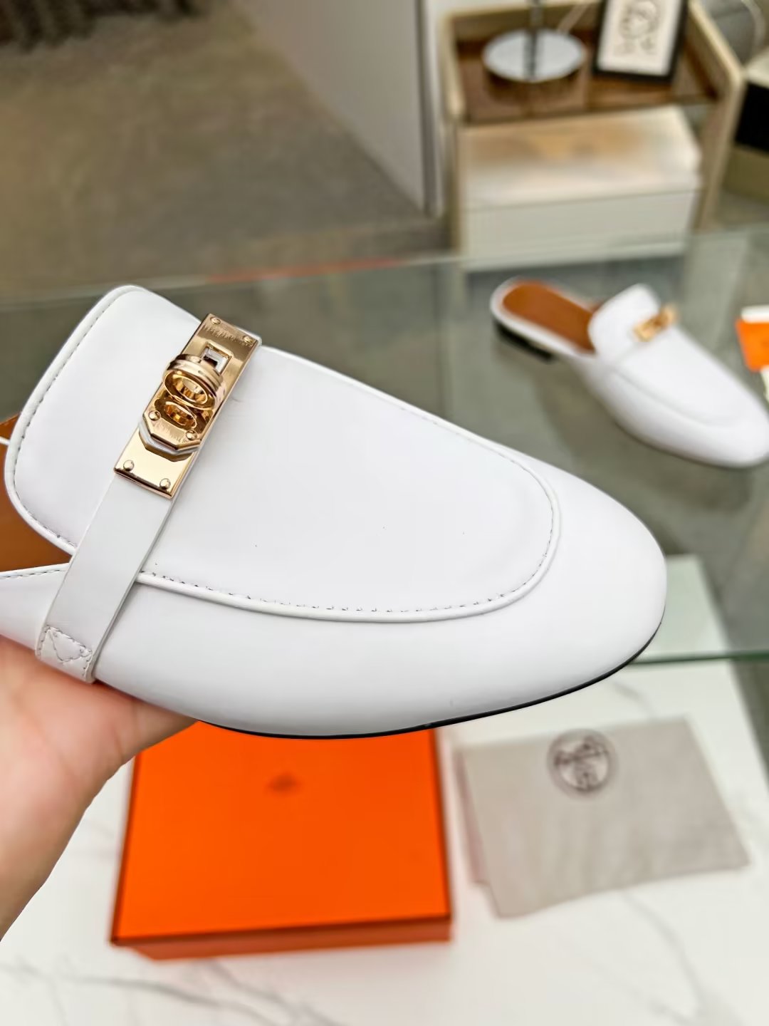 Hermes early spring new slippers