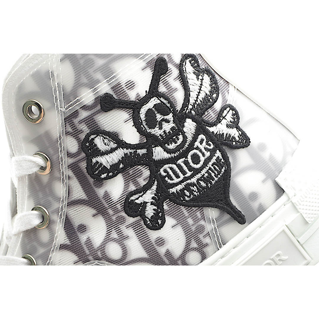 Dior B23 Oblique Slip-on Low Top Sneakers Sheer Print Sneakers