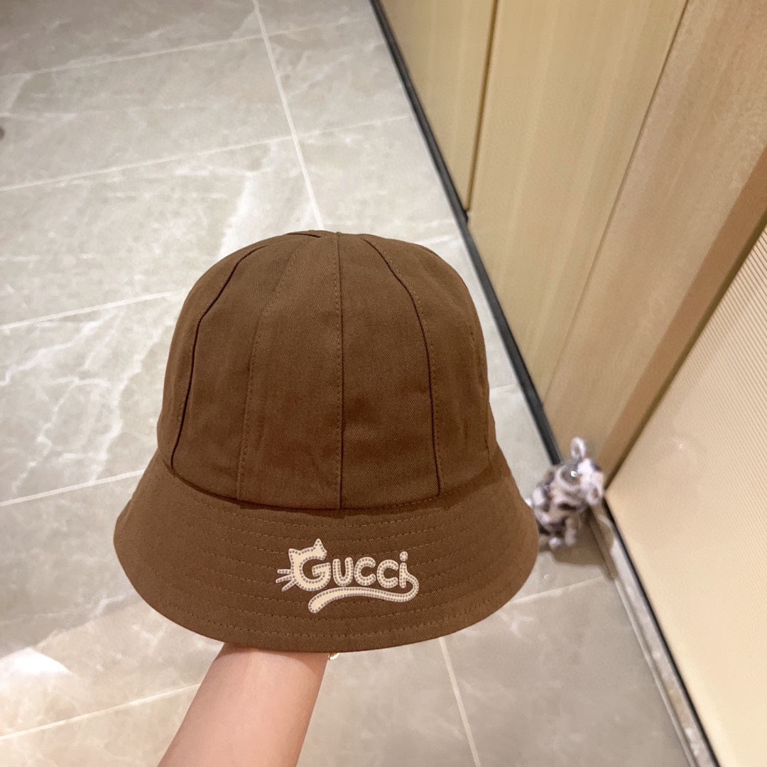 [Gucci Gucci] 2023 new dome playful bucket hat fisherman hat
