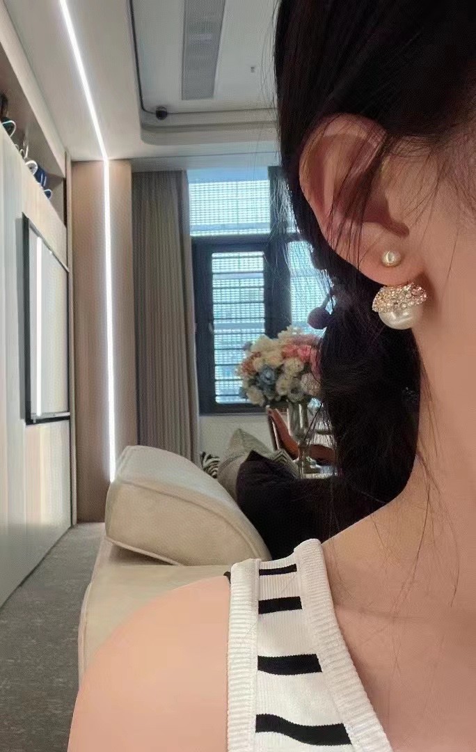 Dior stud earrings