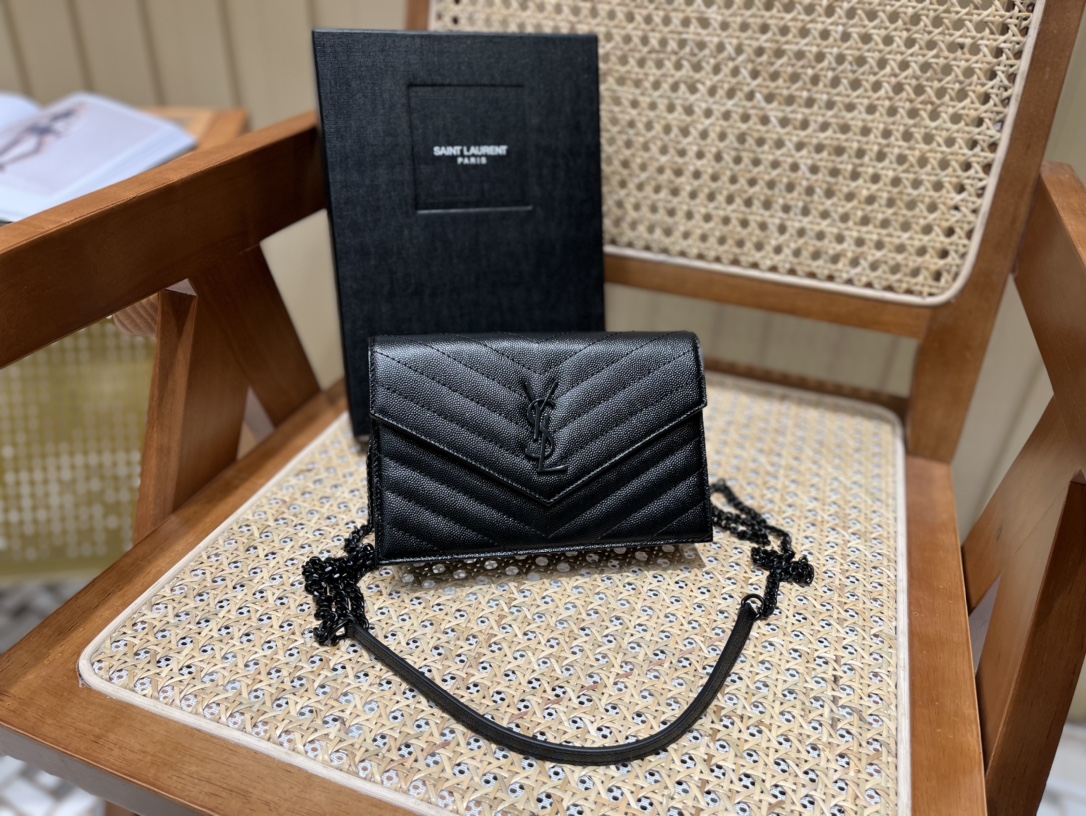 SAINT LAURENT 𝐖𝐨𝐜 𝟭𝟵𝐜𝐦 #393953 original leather.JD