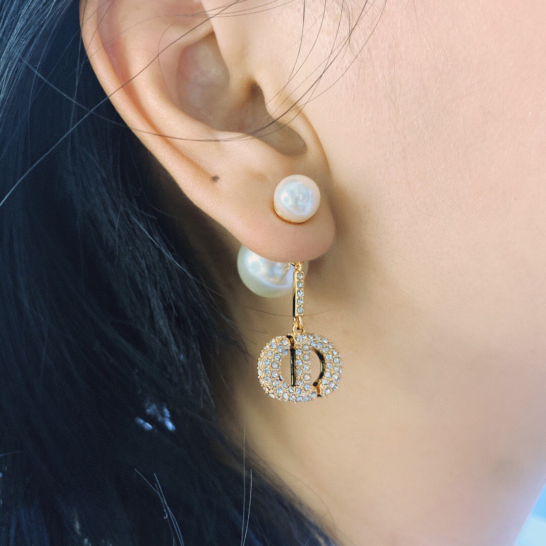 Dior stud earrings