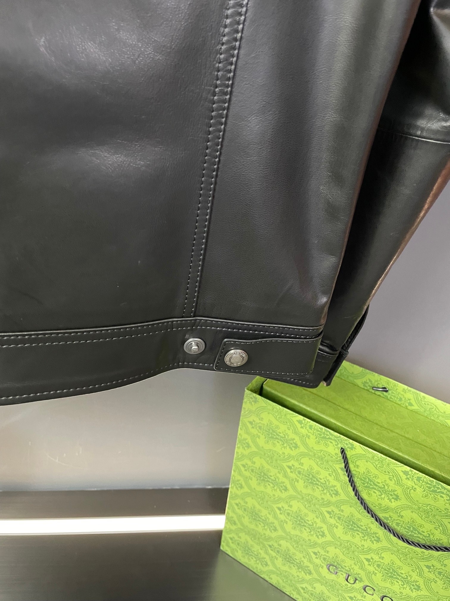 Tom Ford Sheepskin lapel leather jacket