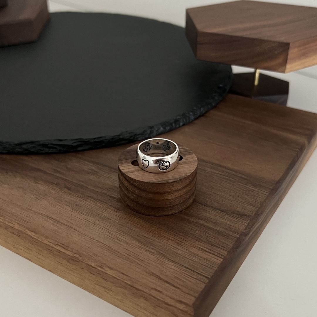 𝐆𝐮𝐜𝐜𝐢 925 Sterling Silver Blind For Love Ring