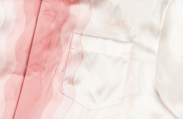 Casablanca Pure silk wide little holiday wind shirt