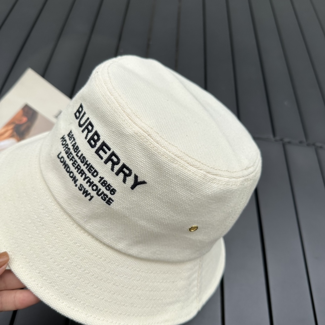 Burberry 2023 counter new embroidery fisherman hat