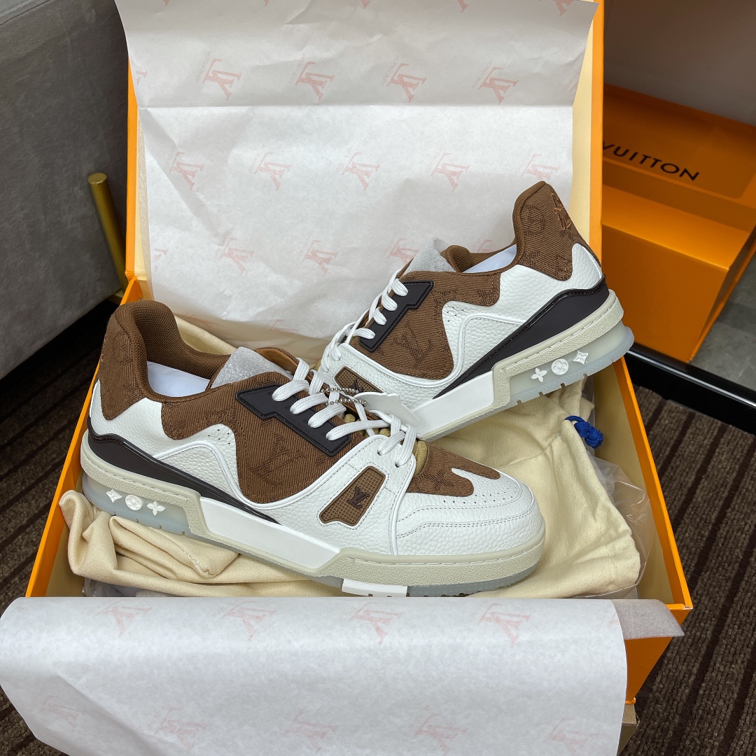 Louis Vuitton couple models DIY buckle sneakers sneakers