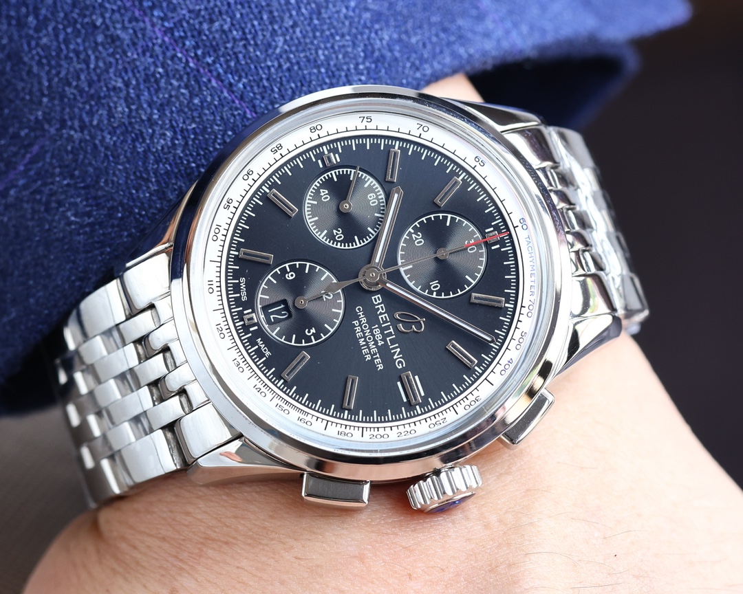 Breitling-Purcellus B01 Chronograph 16L steel Potted curved sapphire