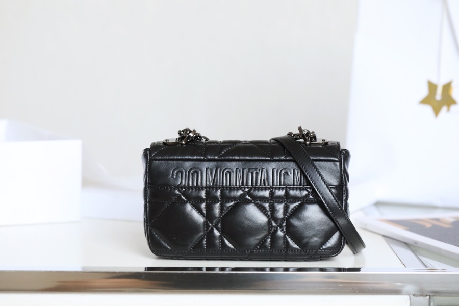 ▪️ DIOR CARO Black Gunmetal Buckle DR-061