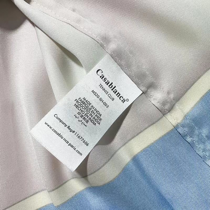 Casablanca dream beach silk color printed shirt expensive summer street shirt