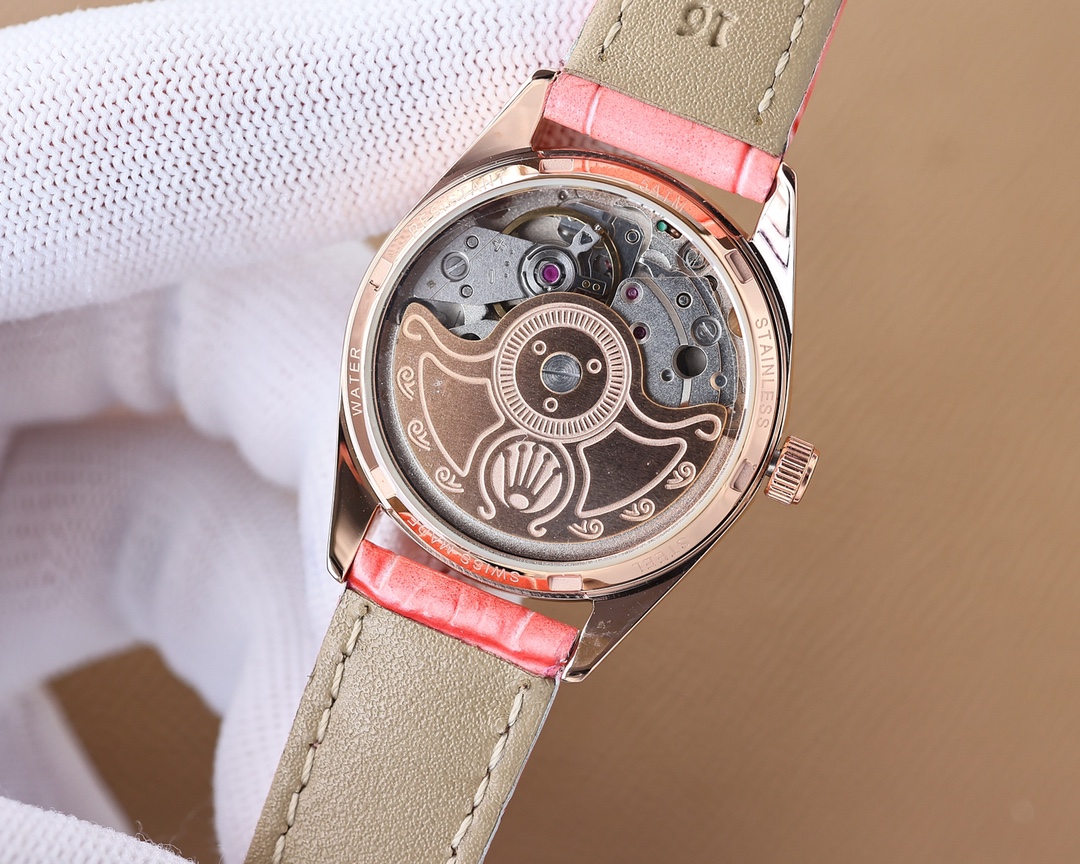 Rolex V8 version fashion women's watch simple three needle super luminous at night