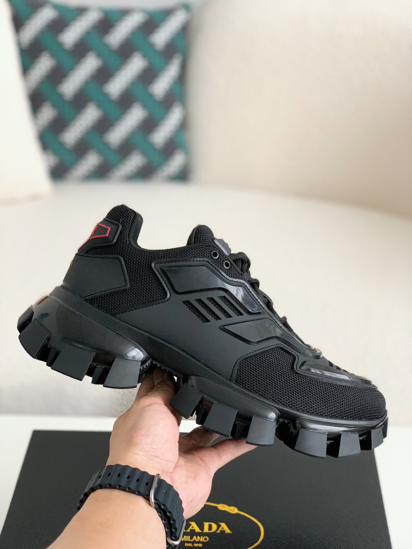 Prada Cloudbus Thunder technology fabric sneakers