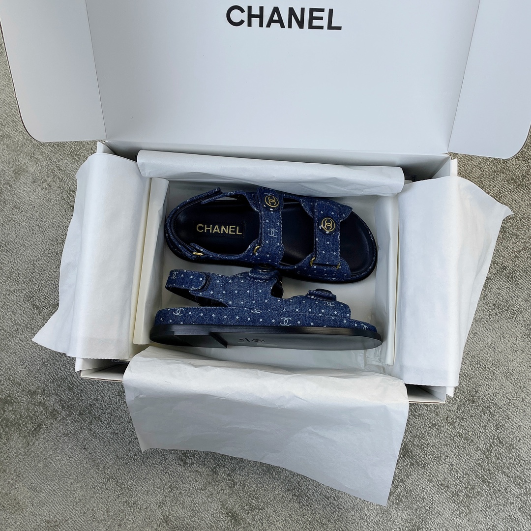 CHANEL new color bow sandals classic beach shoes every year the new color