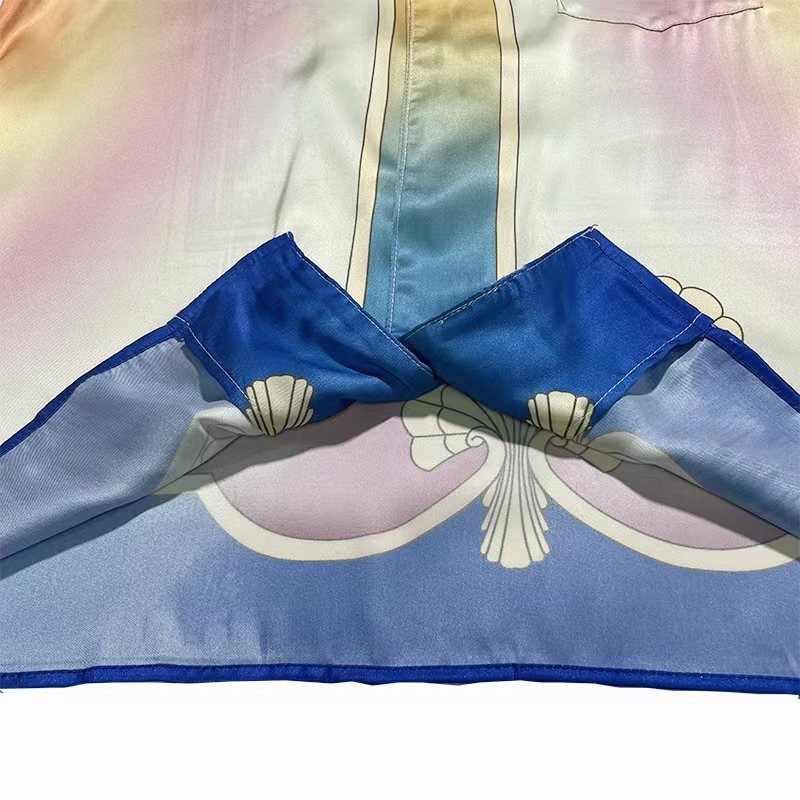 Casablanca dream beach silk color printed shirt expensive summer street shirt