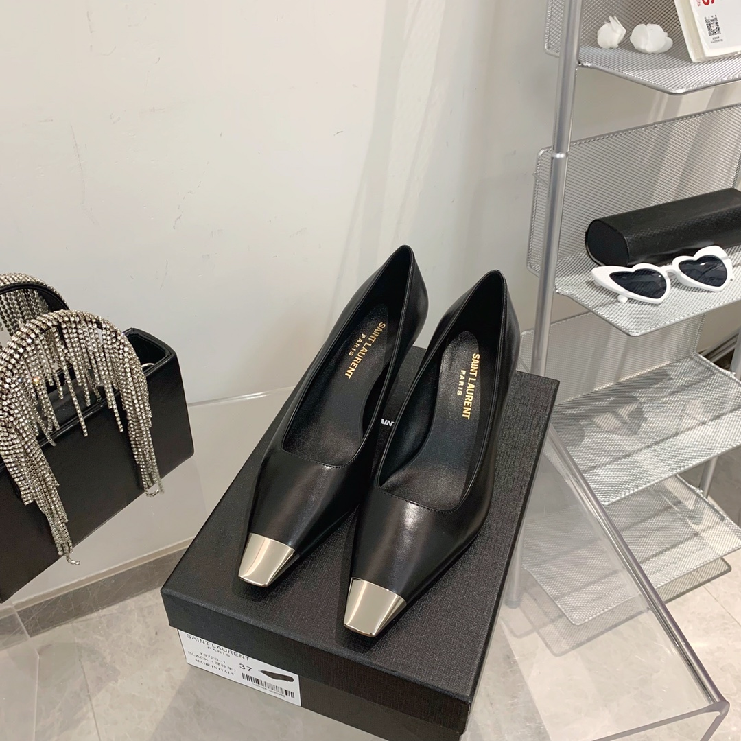 𝙎𝙖𝙞𝙣𝙩 𝙇𝙖𝙪𝙧𝙚𝙣𝙩 | 𝟐𝟎𝟐𝟐/𝐒𝐒 𝐧𝐞𝐰 YSL｜Saint Laurent Metal Toe Series Italian Leather Outsole