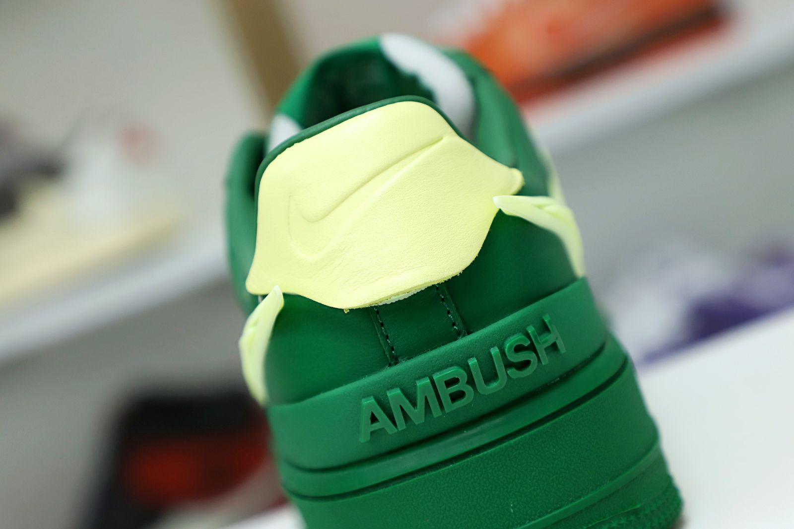 AMBUSH xNike Air Force1 Low Pine Green and Citron