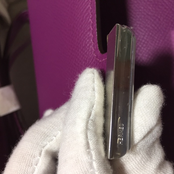 Constance18 sea anemone purple imported beeswax thread sewing original hardware Epsom leather