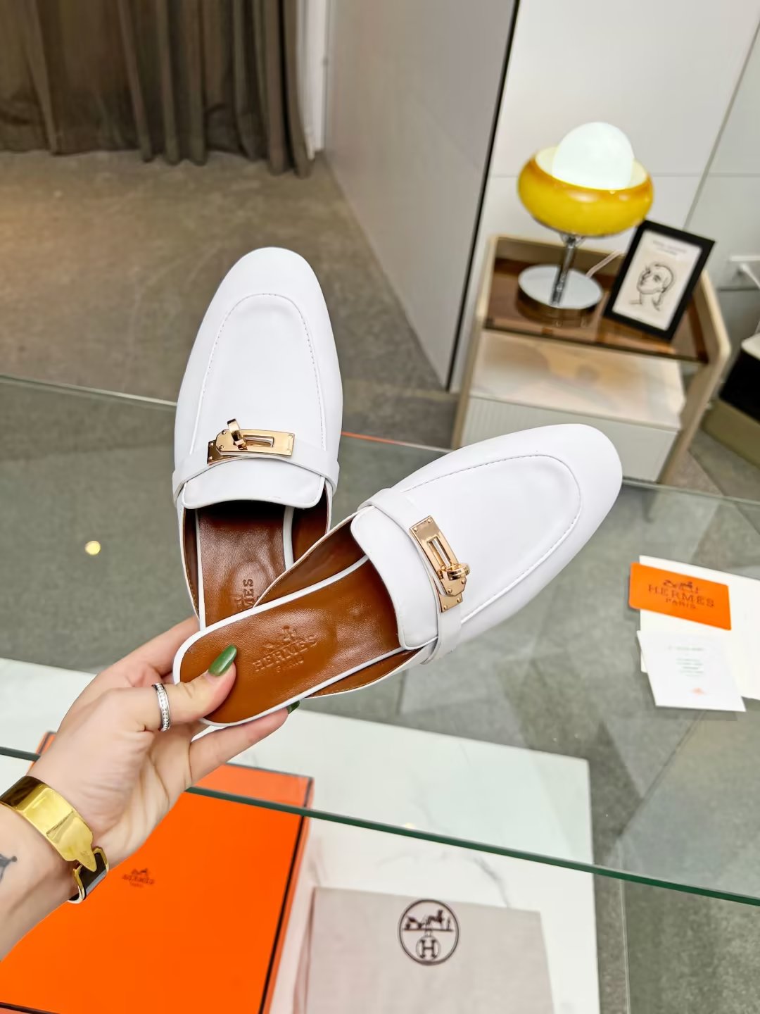 Hermes early spring new slippers