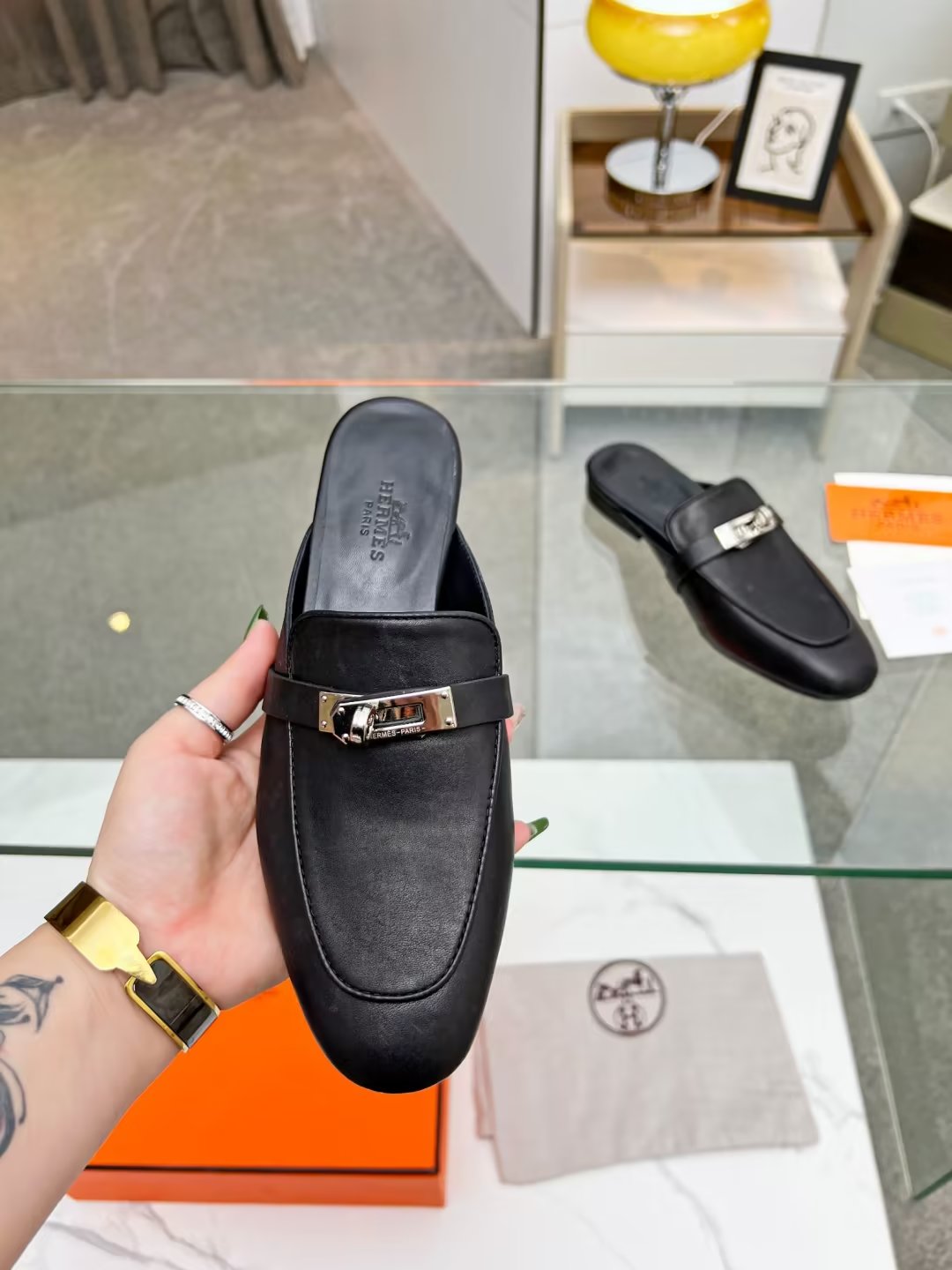 Hermes early spring new slippers