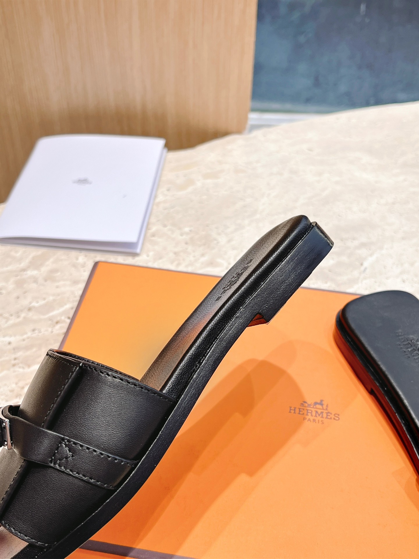 Hermes pure steel kelly lock slippers