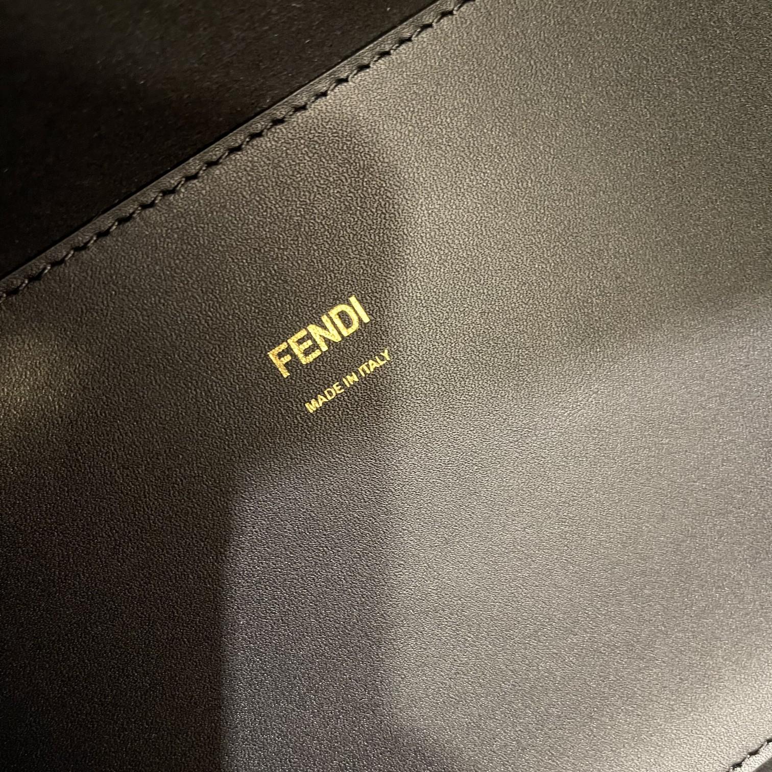 FENDI small black new size shine tote tote bag 