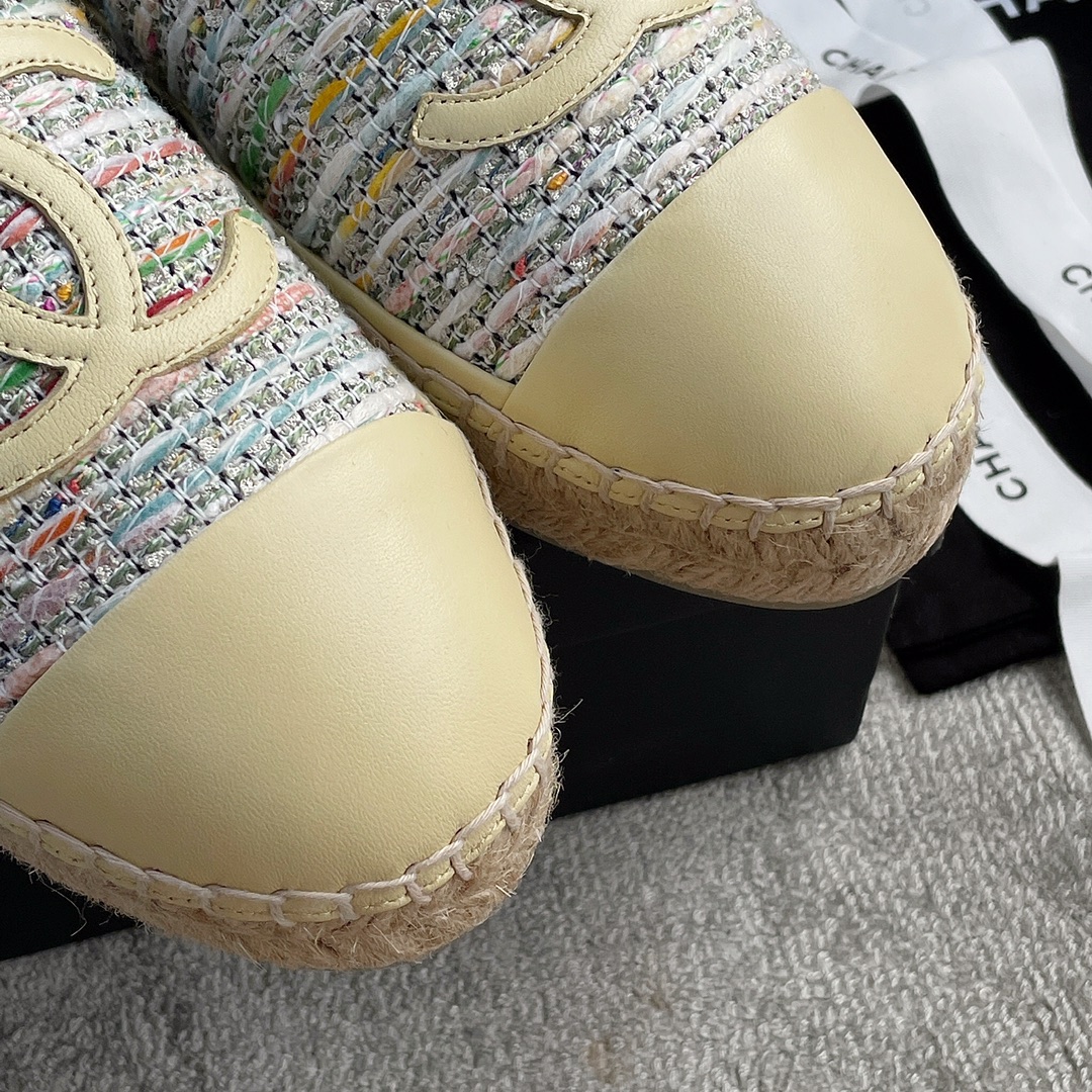 CHANEL fisherman shoes custom mixed sheepskin imported leather embryo leather upper soft inner cushion sheepskin