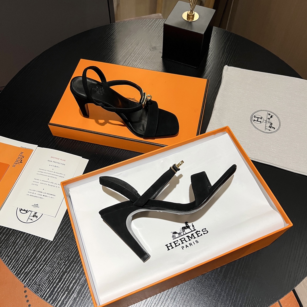 Hermes classic H high-heeled sandals series