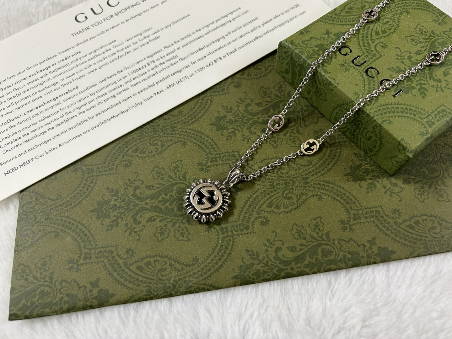 𝐆𝐮𝐜𝐜𝐢 Double G Sunflower Necklace