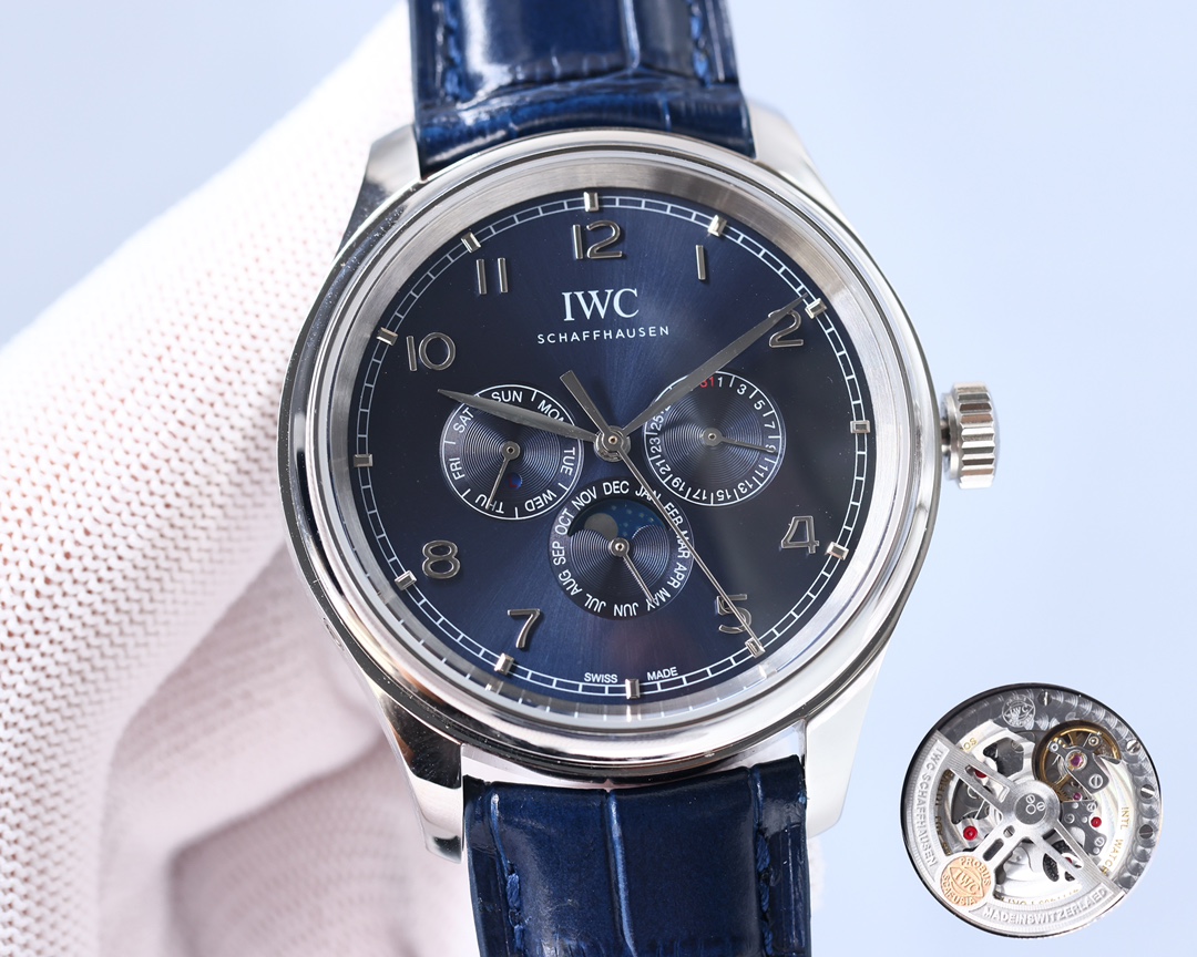 IWC- Portuguese Collection German CNC machine open molded case and strap 82650 movement copy