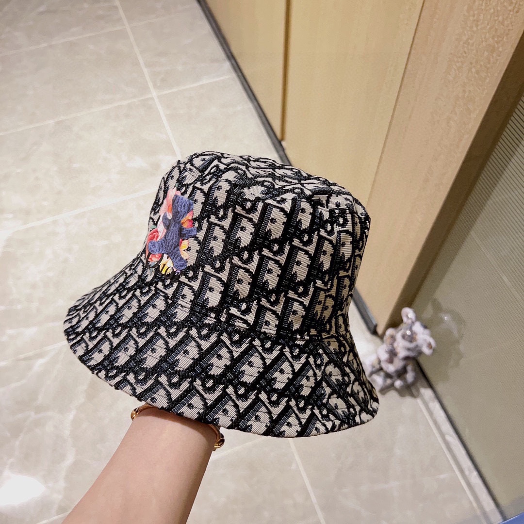 [DIOR Dior] 2023 spring and summer classic old flower fisherman hat
