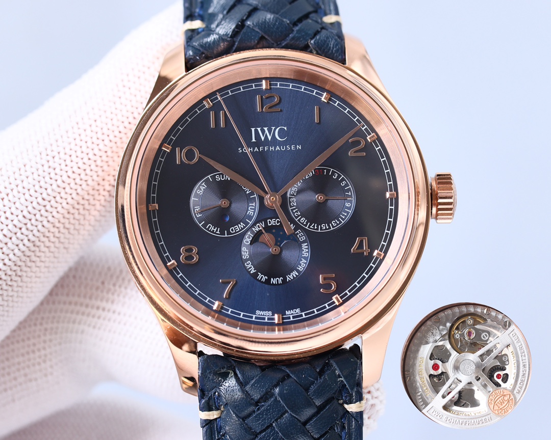 IWC- Portuguese Collection German CNC machine open molded case and strap 82650 movement copy