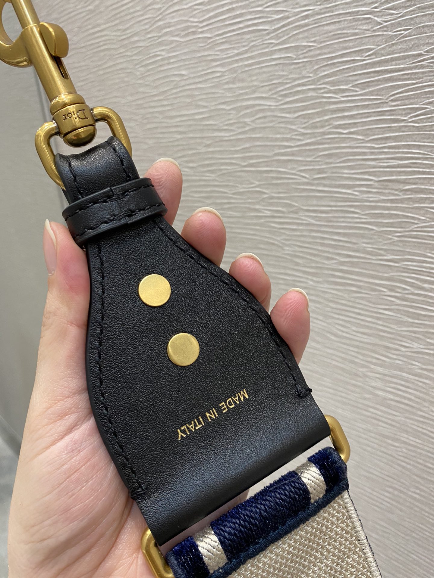 Dior Velvet Collection letter wide shoulder strap