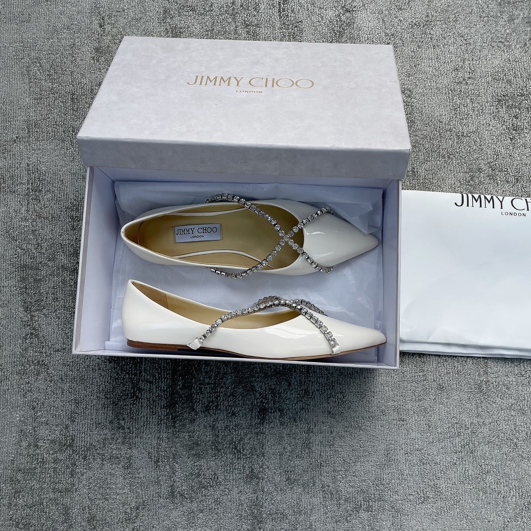 Jimmy Cho*o rhinestone pointed shoes