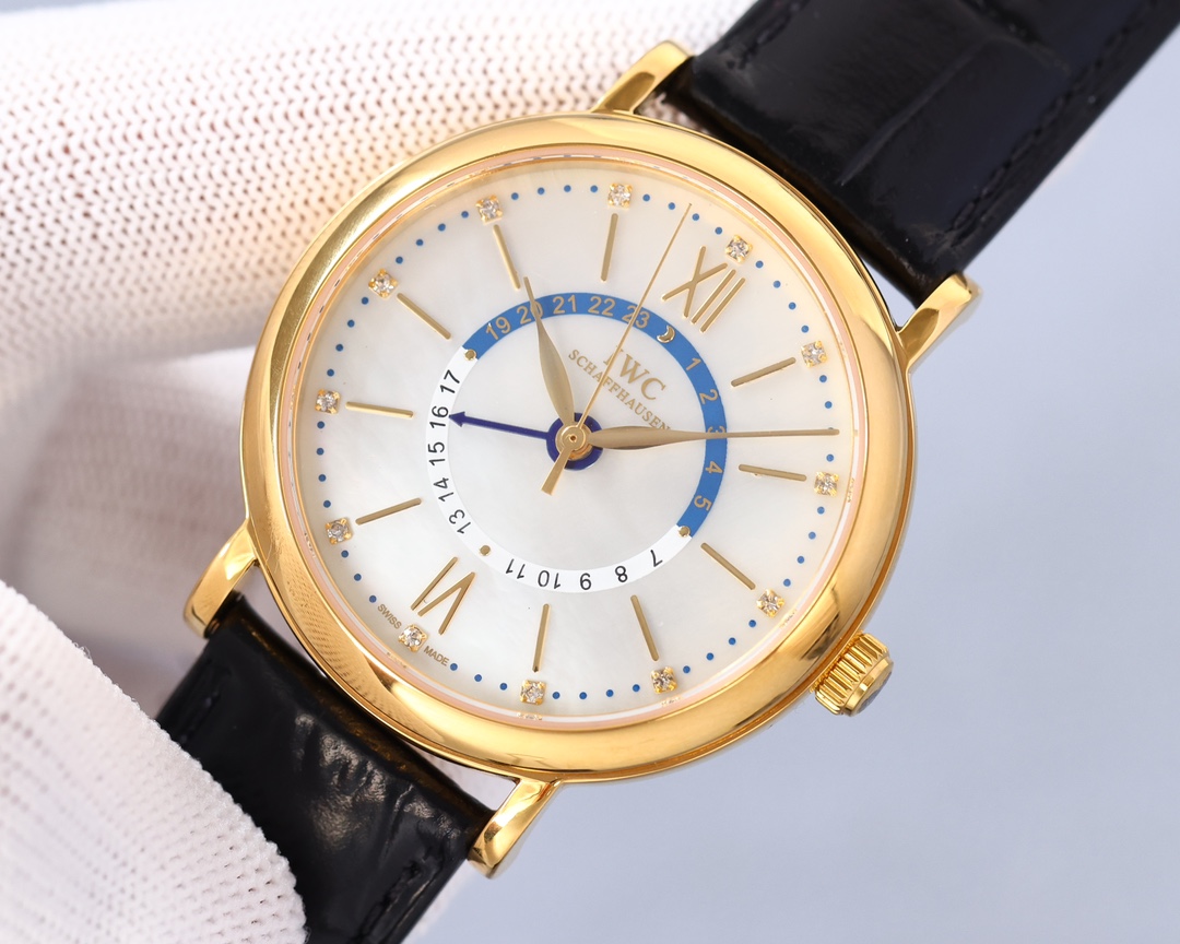 IWC- Portofino Men's Watch Movement EAT2836 in imported calfskin