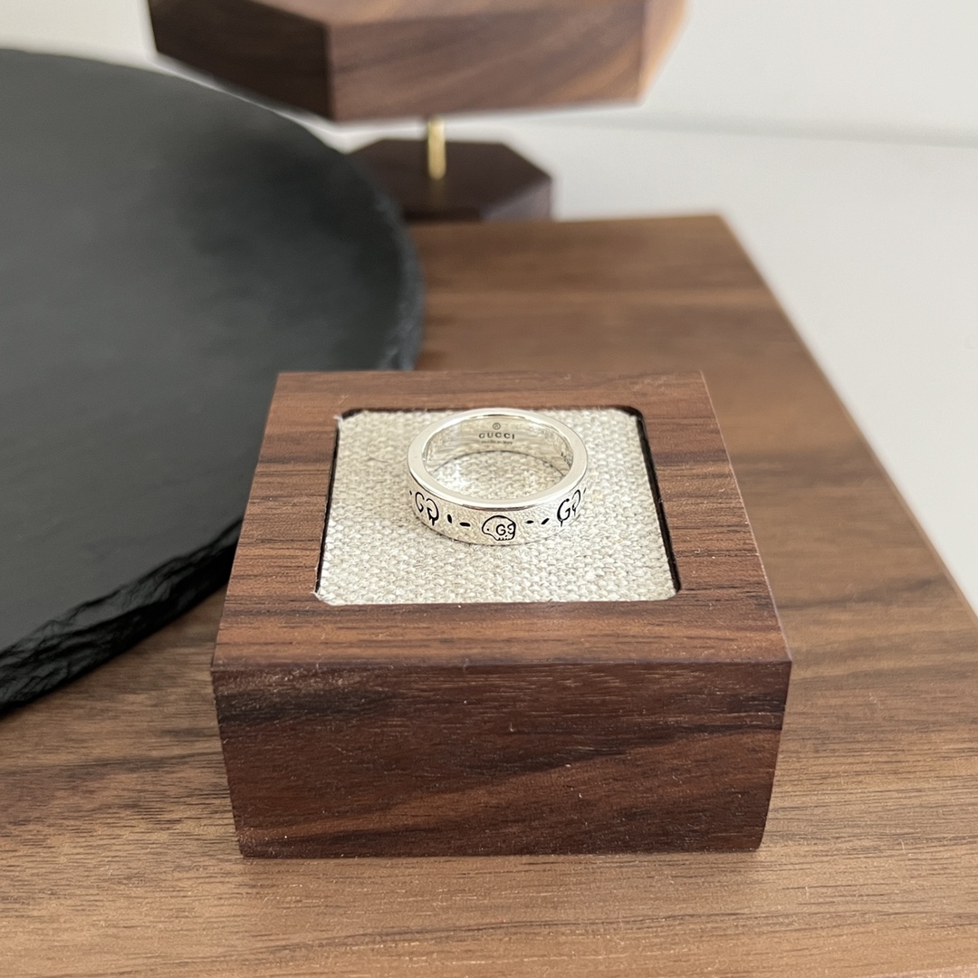 𝐆𝐮𝐜𝐜𝐢 925 Sterling Silver Ghost Elf Ring Size: 12# 14# 16# 18# 20# 22#