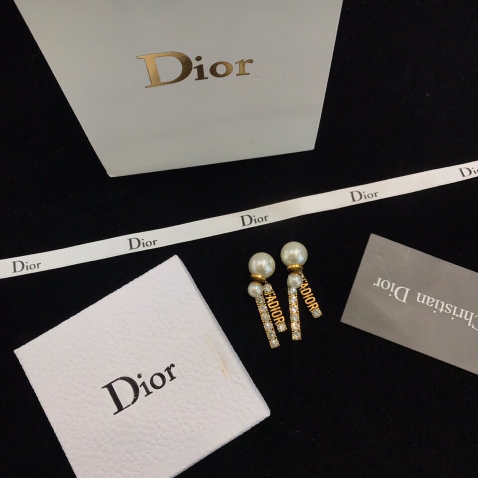 Dior stud earrings