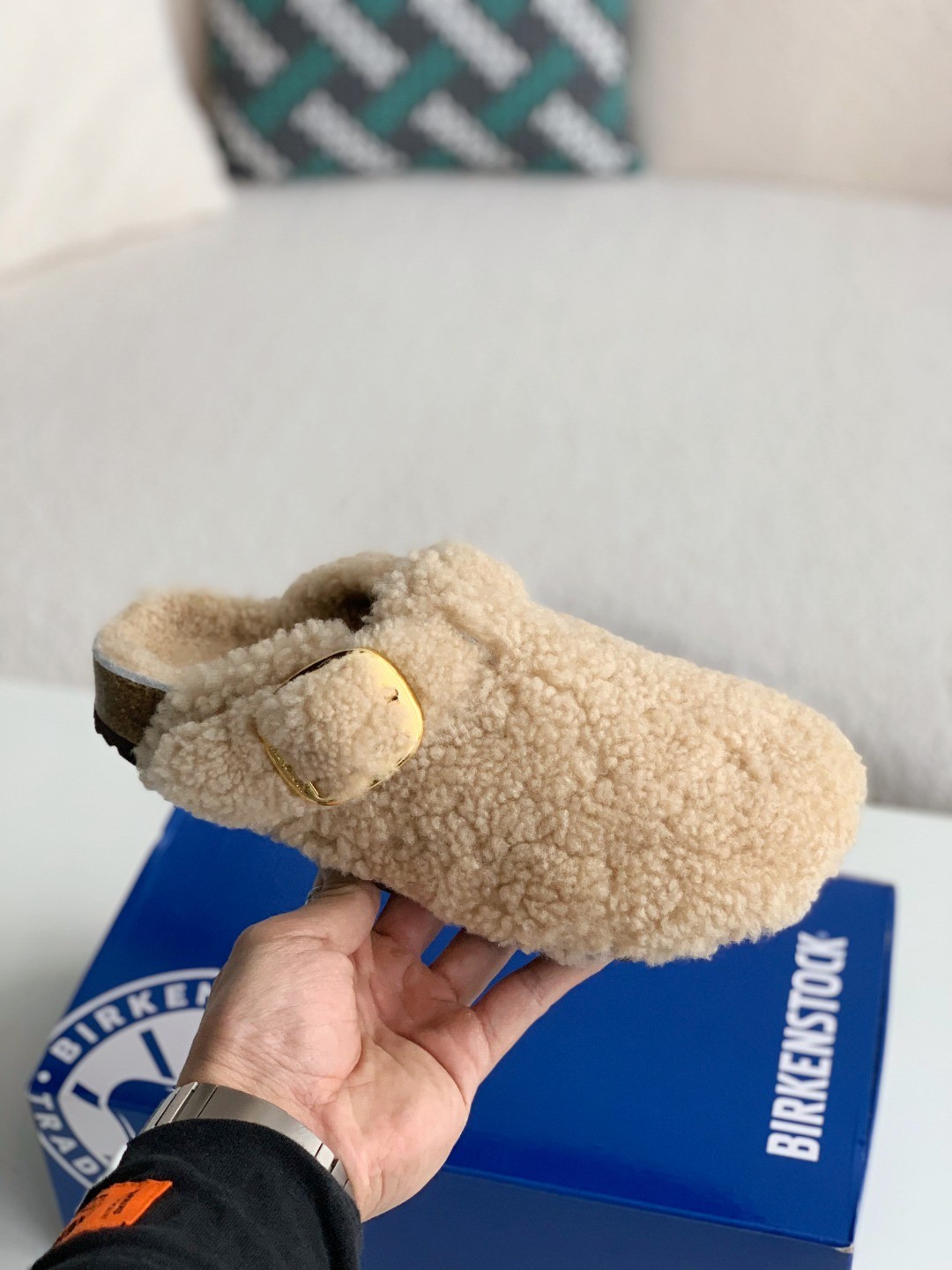 Birkenstock wool slippers