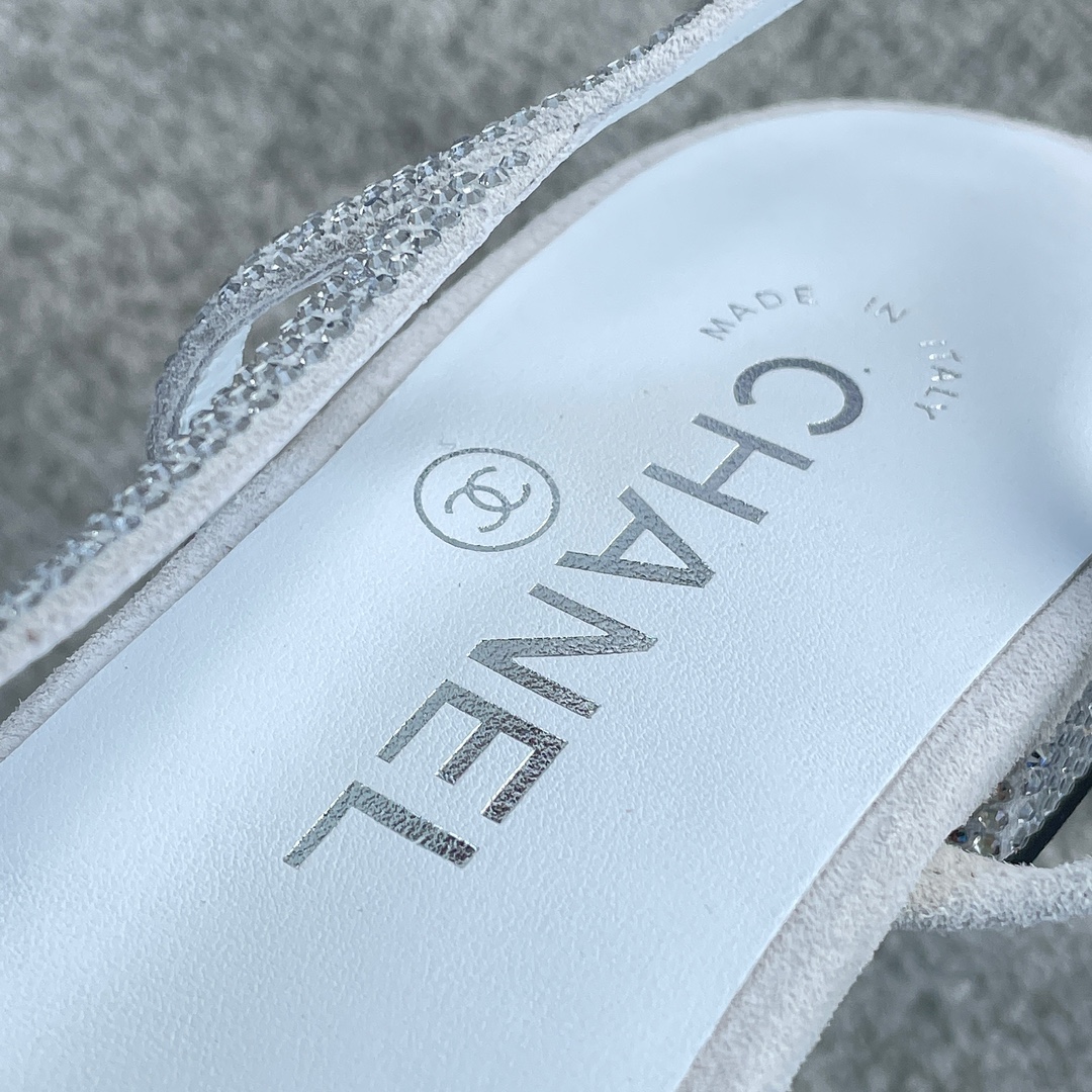 CHANEL classic sling back back hollow sandals Italy high density leather outsole