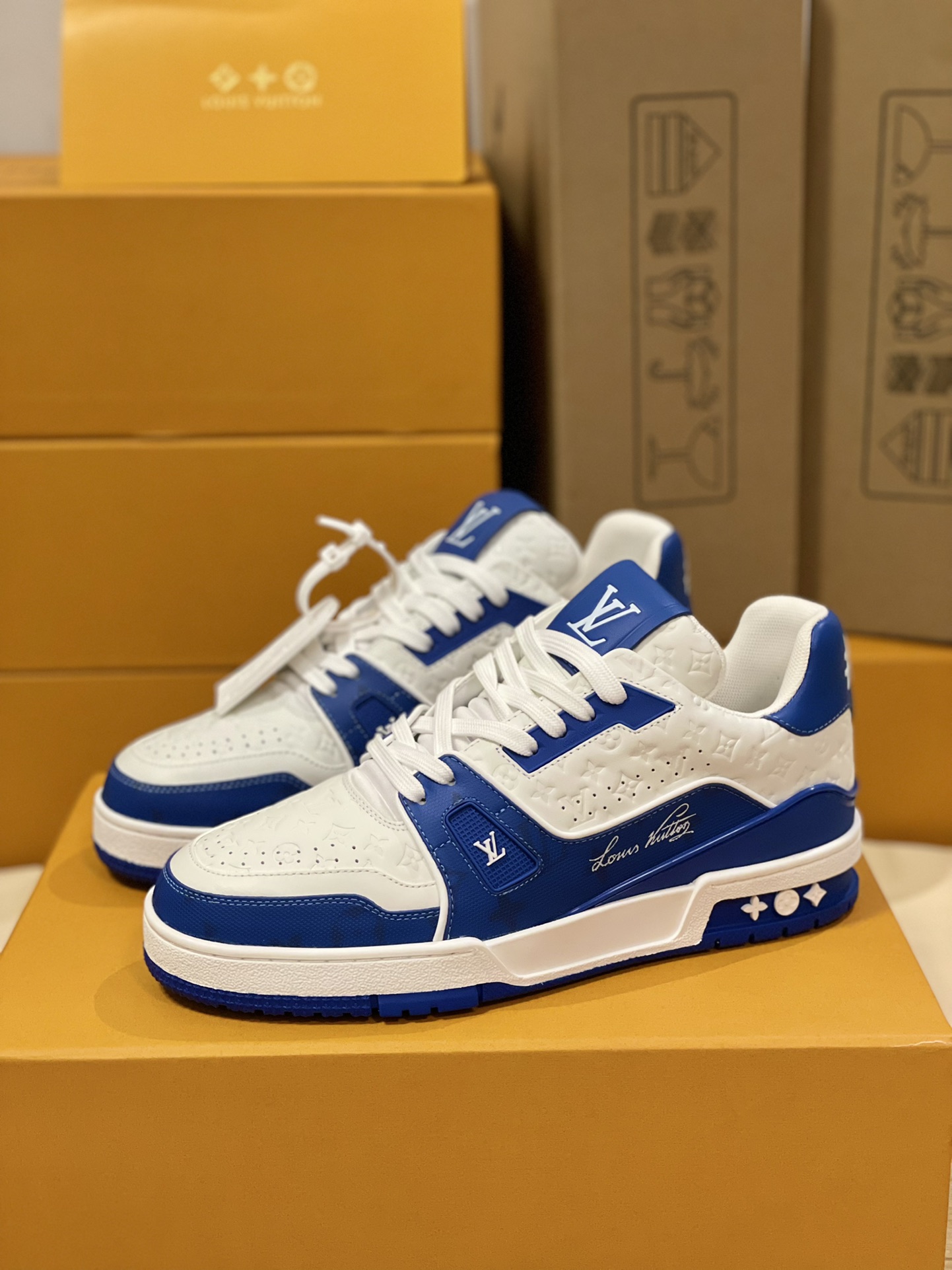 Louis Vuitton Trainer Sneakers Couple Model LD 0727