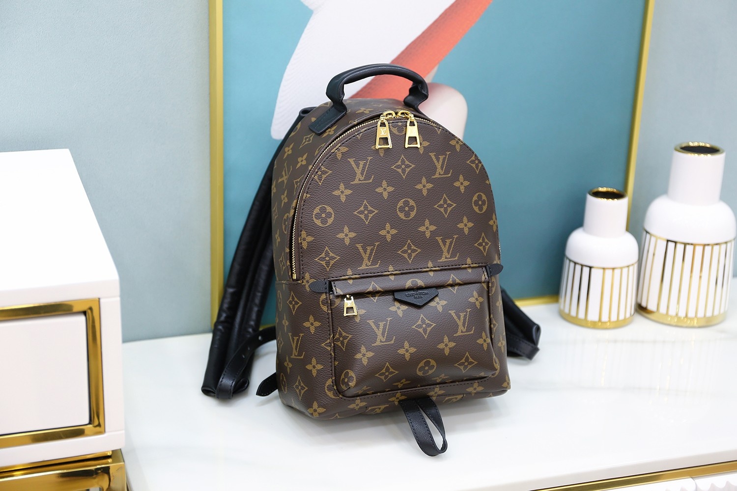 Louis Vuitton 𝐏𝐀𝐋𝐌 𝐒𝐏𝐑𝐈𝐍𝐆𝐒mini backpack🎒M44871
